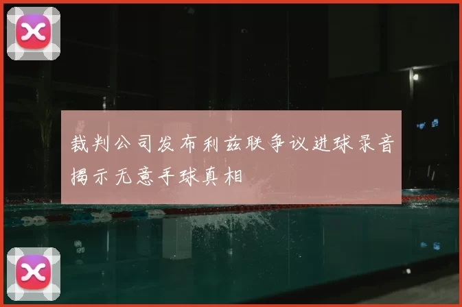 裁判公司发布利兹联争议进球录音揭示无意手球真相
